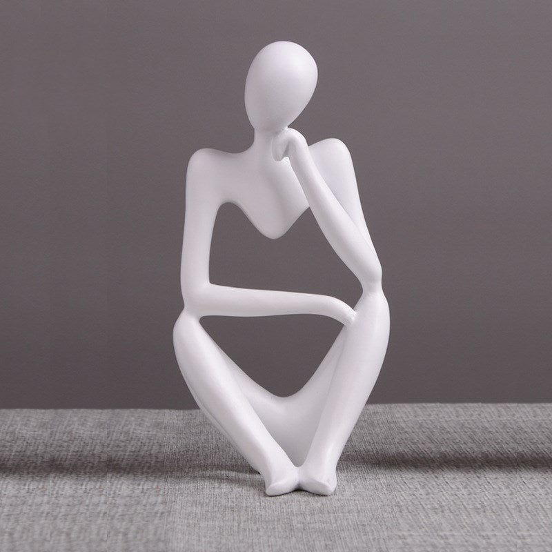 Thinker Statue Abstract Figure Sculpture Small Ornaments Resin Statue Home Crafts Home Decoration Modern Figurines For Interior