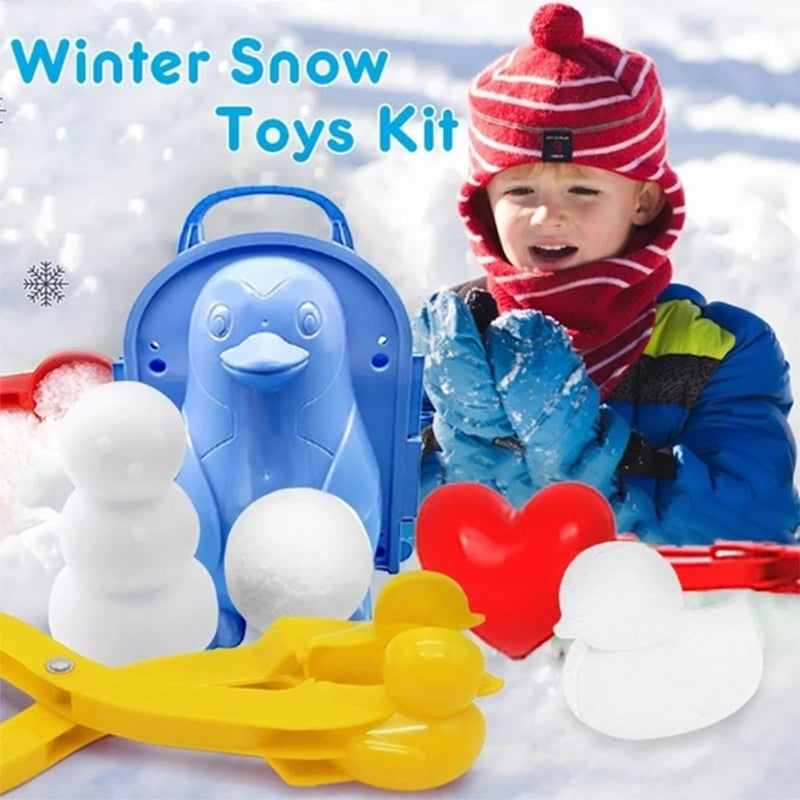 Make Snowmen In Winter Snow Play Snowball Fight Equipment