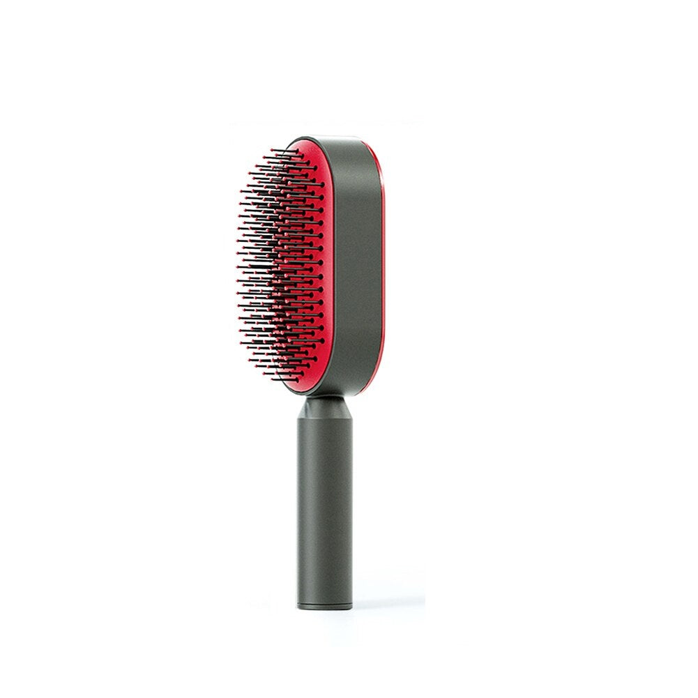 Self Cleaning Hair Brush For Women One-key Cleaning Hair Loss Airbag Massage Scalp Comb Anti-Static Hairbrush